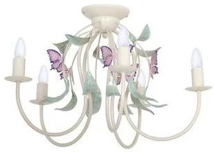 Luminex Summer 6286 plafon lampa sufitowa 5x60W E14 kremowy/multikolor - Lampy sufitowe - miniaturka - grafika 2