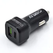 Akcesoria do MP3 - Apple Welly Enjoy Welly Enjoy WY11000 ładowarka samochodowa USB C Power Delivery 33 W USB szybki adapter samochodowy 2 porty typu C do Phone X, iPhone 8 Plus, iPhone 8, iPad, Samsung S9, S8, Huawei P20 czarna Wy11000 - miniaturka - grafika 1