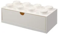 Pojemniki na zabawki - Lego Pojemnik "Brick 8" w kolorze białym z szufladami - 32 x 16 x 12 cm - miniaturka - grafika 1