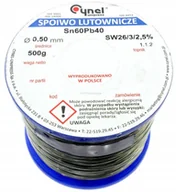 Akcesoria do lutowania - Cyna 050/500 Cyna fi0.50 Sn60Pb40 z topnikiem SW26 - miniaturka - grafika 1