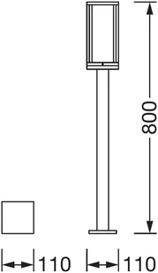 LEDVANCE Endura Classic Frame słupek ogrodowy 80cm - Lampy ogrodowe - miniaturka - grafika 4