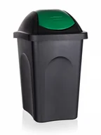 Kosze na śmieci - FENIKS MP 30 l, zielona pokrywa - miniaturka - grafika 1