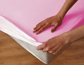 Prześcieradła - Darymex Prześcieradło ochronne z gumką SG różowe 180x200 5907761075627 - miniaturka - grafika 1