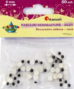 Titanum Elementy dekoracyjne oczka samoprzylepne 5mm 50szt TITANUM - Dekoratorstwo - miniaturka - grafika 3