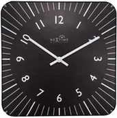 Zegary - Nextime Zegar ścienny, Alex Radio Controlled, czarny, 35x35x5 cm - miniaturka - grafika 1