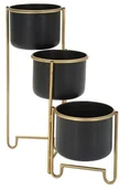 Donice - MAURO FERRETTI SRL Set osłonek na doniczkę 3 GOLDY DD.15655 - miniaturka - grafika 1