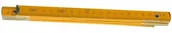 Poziomice, łaty, miary - Top Tools Miara Drewniana Składana Okuta Żółta 1M - miniaturka - grafika 1