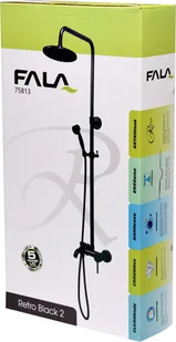 Fala KOLUMNA PRYSZNICOWA RETRO BLACK 2 75813 ZYSKAJ RABAT 30 ZŁ 75813 - Zestawy prysznicowe - miniaturka - grafika 3