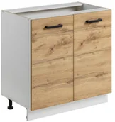 Szafki kuchenne - MEBLE OKMED Szafka kuchenna stojąca Rita 80 cm kolor dąb wotan - miniaturka - grafika 1