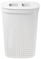 Kosze na bieliznę - Plast Team Kosz na pranie Seoul 61L Biały - miniaturka - grafika 1