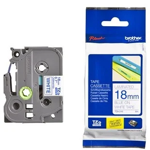 Brother Taśma 18mm BLUE ON WHITE - Akcesoria do kas i terminali - miniaturka - grafika 5