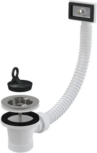 Alcaplast Zestaw odplywowo-przelewowy 6/4" z nierdzewnym sitkiem 70 A331 - Syfony Alcaplast Zestaw odplywowo-przelewowy 6/4" z nierdzewnym sitkiem 70 A331 - Syfony - miniaturka - grafika 1