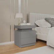 Szafki nocne - shumee shumee Szafka nocna szara 45x35x52 cm płyta wiórowa - miniaturka - grafika 1