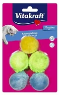 Zabawki dla kotów - Vitakraft PIŁECZKI FUTRZANE 5 szt. zabawka d/kota - miniaturka - grafika 1