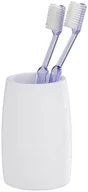 Kubki na szczoteczki do zębów - Wenko Kubeczek na szczoteczki do zębów Goa kolor biały wykonany z tworzywa sztucznego wymiary 10.5x7.4 cm odporny na wilgoć (B07B5B7FT8) - miniaturka - grafika 1