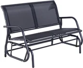 Ławki ogrodowe - Outsunny HUŚTAWKA ŁAWKA OGRODOWA 2-OSOBOWA METALOWA - miniaturka - grafika 1