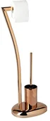 Stojaki i wieszaki na papier toaletowy - Relaxdays Stand WC sedes komplet wimedo HBT: 75 x 21 x 26 cm monitora ze stali nierdzewnej z lakierowaniem miedź uchwyt na papier toaletowy szczotek do toalety i uchwyt na papier toaletowy jako wolnos 10020412 - miniaturka - grafika 1