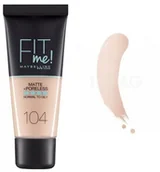Podkłady do twarzy - Maybelline Fit me podkład 104 Soft Ivory 30ml 48607-uniw - miniaturka - grafika 1