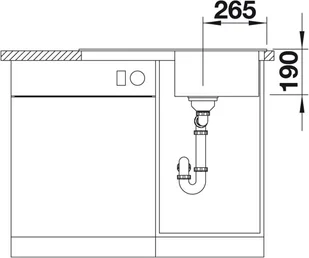 Blanco SONA 45S ALUMETALIK 519664 - Zlewozmywaki Blanco SONA 45S ALUMETALIK 519664 - Zlewozmywaki - miniaturka - grafika 6