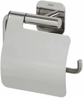 Stojaki i wieszaki na papier toaletowy - Tiger Uchwyt na papier toaletowy Colar z klapką, chromowy, 1314130346 Coram - miniaturka - grafika 1