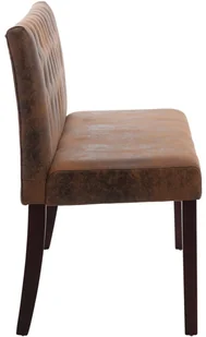 vidaXL Ławka, 148,5 cm, brązowa, sztuczna skóra zamszowa vidaXL - Ławki do przedpokoju - miniaturka - grafika 4