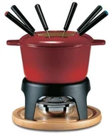 Zestawy do fondue - Swissmar sera Fondue Set Sierra 11 PC, żeliwo, czerwony F66705 - miniaturka - grafika 1