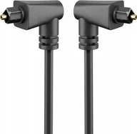 Kable - Goobay Kabel Optyczny Toslink Kątowy 2x90st. 1m - miniaturka - grafika 1