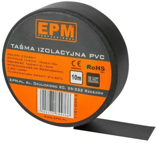 EPM professional TAŚMA IZOLACYJNA 19MM*10M CZARNA - Inne mocowania - miniaturka - grafika 5
