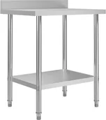 Stoły gastronomiczne - VidaXL Kuchenny stół roboczy z rantem, 80x60x93 cm, stal nierdzewna 51187 VidaXL - miniaturka - grafika 1