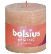 Świece - Bolsius Rustic Shine Świeca pieńkowa 100/100 mglisty róż - miniaturka - grafika 1