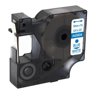 Dymo Taśma do D1 45804 19mm Biała/Niebieski - Papier do drukarek - miniaturka - grafika 2