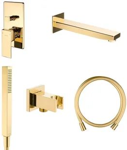 Oltens Oltens Gota zestaw wannowo-prysznicowy złoty 36605800 - Zestawy prysznicowe - miniaturka - grafika 2