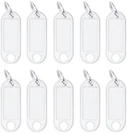 Breloki - Wedo 262101800 breloczek na klucze z tworzywa sztucznego (z pierścieniem, wymienne etykiety) 10 sztuk, białe 262 101800 - miniaturka - grafika 1
