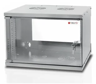 Techly Szafka wisząca TechlyPro ECO 19" 6U/450 zmontowana, szara 022229 - Szafy rack - miniaturka - grafika 3