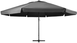vidaXL Parasol ogrodowy na słupku aluminiowym, 600 cm, antracytowy 47372 - Parasole ogrodowe - miniaturka - grafika 4