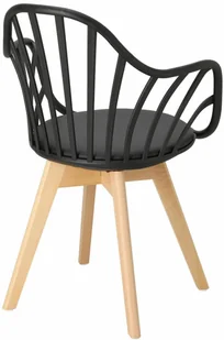 Intesi Krzesło Sirena z podłokietnikami czarne - Krzesła - miniaturka - grafika 7