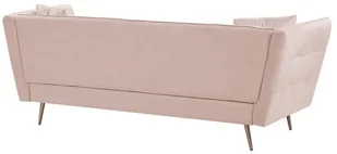 Beliani Sofa welurowa różowa FREDERICA - Sofy i kanapy Beliani Sofa welurowa różowa FREDERICA - Sofy i kanapy - miniaturka - grafika 4