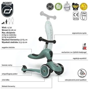 Scootandride Highwaykick1 2w1 Forest - Hulajnogi - miniaturka - grafika 3