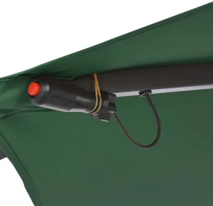 vidaXL Parasol wiszący z LED i metalową rurą, 350 cm, zielony - Parasole ogrodowe - miniaturka - grafika 5