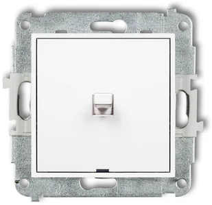 Karlik Przycisk zwierny pojedynczy MINI biały MWPUS-4.1 - Wyłączniki światła i elektryczne - miniaturka - grafika 2