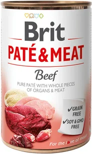 Brit PATE & MEAT BEEF 800g - Mokra karma dla psów - miniaturka - grafika 2