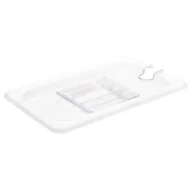 Pojemniki i kosze gastronomiczne - Vogue Pokrywa poliwęglanowa przezroczysta z wcięciem GN1/4 U253 - miniaturka - grafika 1