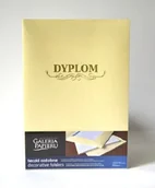 Dyplomy i okładki - Teczki ozdobne Iceland kremowy z napisem "Dyplom" NB-8185 - miniaturka - grafika 1