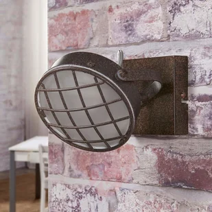 Lampenwelt com Rdzawy kinkiet LED Tamin, styl industrialny - Lampy ścienne - miniaturka - grafika 2