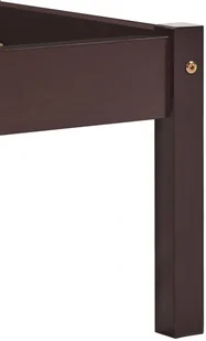 vidaXL Rama łóżka, ciemnobrązowa, lite drewno sosnowe, 160 x 200 cm - Łóżka - miniaturka - grafika 13