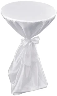 vidaXL Obrus biały ze wstążką, 60 cm, 2 sztuki - Obrusy i serwetki - miniaturka - grafika 5