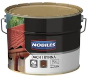 Farby do metalu - Nobiles Emalia Dach i Rynna brąz mahoniowy 10 l - miniaturka - grafika 1