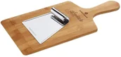 Deski do krojenia - Zassenhaus Deska do lanych klusek ze stalowym drapakiem Eco Line, beżowa, 34x16x0,9 cm - miniaturka - grafika 1