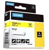 Dodatki do drukarek i skanerów - DYMO RHINO taśma do drukarek Rhino | 18432 | 12mm/5,5m | czarny/żółty | winylowa - miniaturka - grafika 1