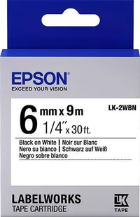 Epson LK-2WBN Label Cartridge Standard Black/White 6mm 9m C53S652003 - Etykiety do drukarek - miniaturka - grafika 2